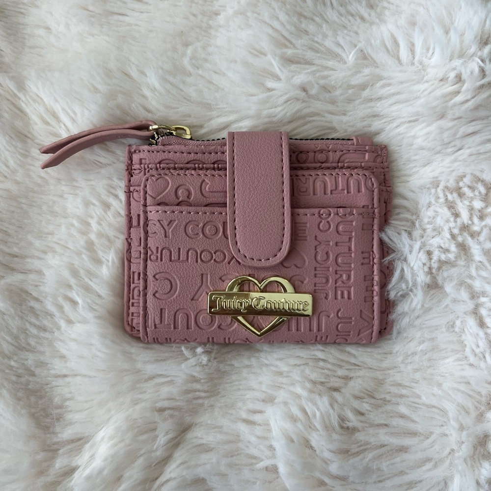 Juicy Couture Blush Card Wallet with Gold Accent